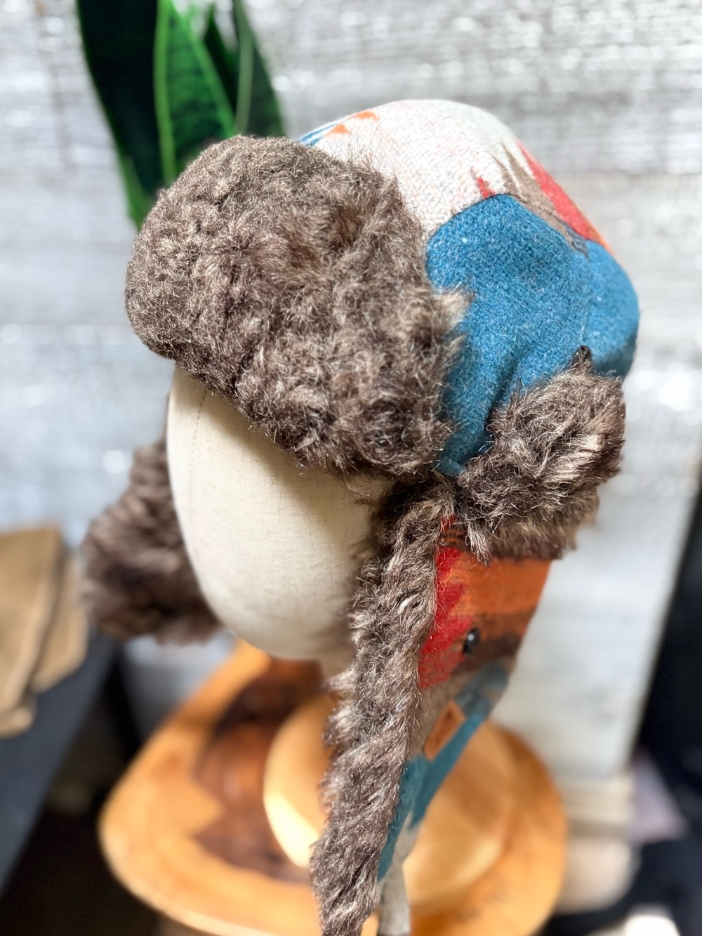 Earth Ragz | Boho Quilted Faux Fur Wool-Blend Trapper/Flap Hat - O/S (Adult)
